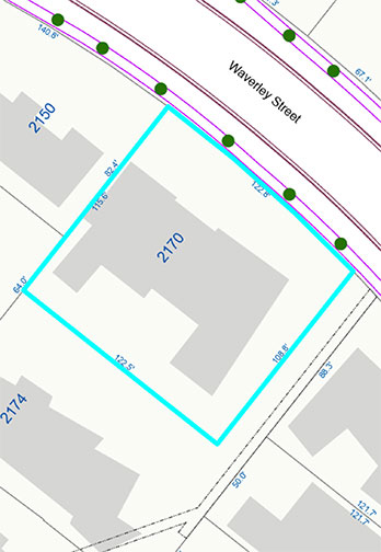 lot dimension map