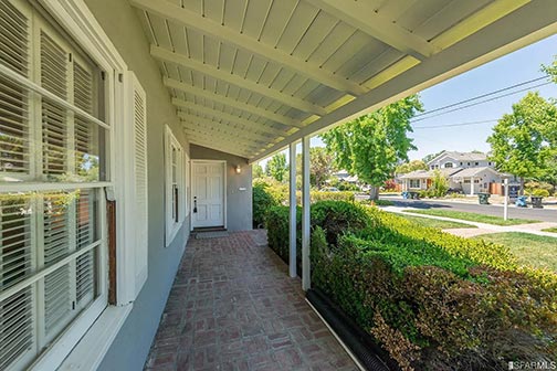 front porch and door