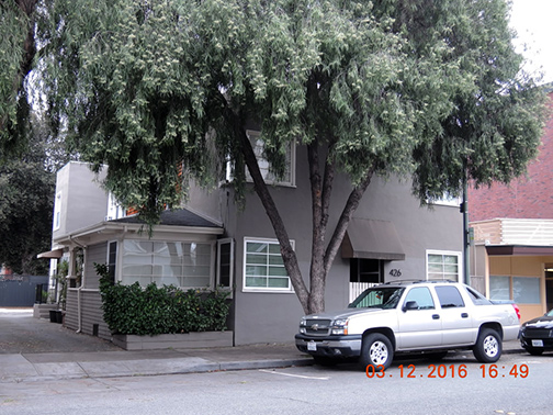 Miriam Palm photo of original house at left of structure