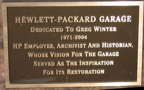 Restoration dedication plaque.