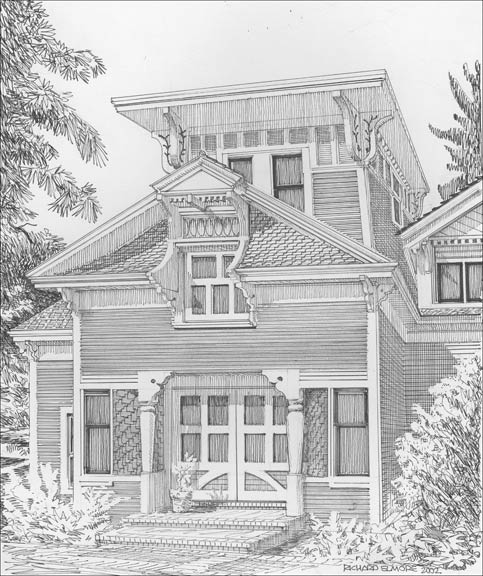 1009 Forest Court: original carriage house