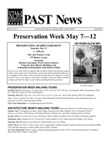 Spring 2001 PAST Newsletter