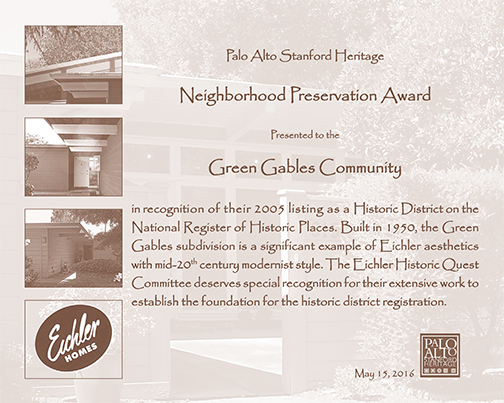 Gren Gables certificate