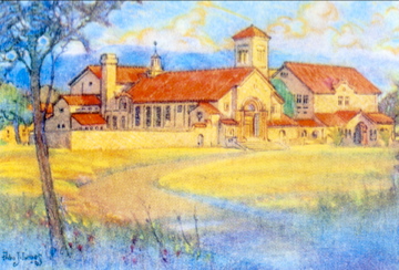 Painting of Palo Alto High School