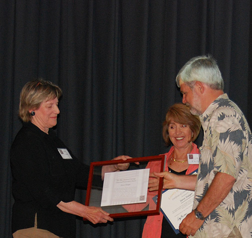 Steve receiving award