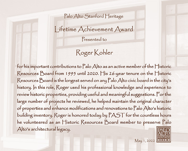 Roger Kohler award