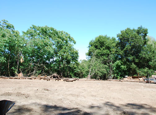 Cleared land where Juana Briones's house onece stood.