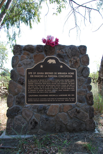 Briones monument with rose bouquet