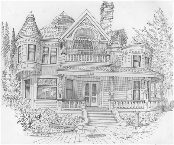 sketch of 1023 Forest
